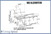 Nuprodx MC6200-Tilt Commode Chair Tub Access Slider Dimension