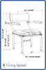 Nuprodx MC3000 Stationary Shower Commode Chair Product Measurement Living Spinal