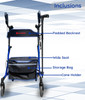 BreezeStride Rollator Inclusion Blue