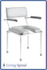 MC3200 Stationary Shower Commode Chair by Nuprodx Product Overview Living Spinal
