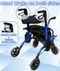 DayWalker Rollator Hand Break Blue