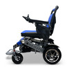 MAJESTIC IQ-7000 Auto Folding Remote Controlled Electric Wheelchair Silver Frame Blue Textile