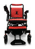 MAJESTIC IQ-7000 Auto Folding Remote Controlled Electric Wheelchair Black Frame Red Textile