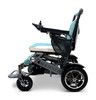 MAJESTIC IQ-7000 Auto Folding Remote Controlled Electric Wheelchair Silver Frame Teal Textile