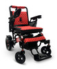 MAJESTIC IQ-7000 Auto Folding Remote Controlled Electric Wheelchair Black & Red Frame Red Textile
