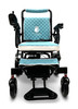 MAJESTIC IQ-7000 Auto Folding Remote Controlled Electric Wheelchair Black Frame Teal Textile