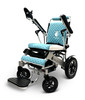 MAJESTIC IQ-8000 Remote Controlled Lightweight Electric Wheelchair Silver Frame Teal Textile