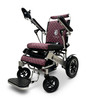 MAJESTIC IQ-8000 Remote Controlled Lightweight Electric Wheelchair Silver Frame Purple Textile