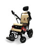 MAJESTIC IQ-9000 Auto Recline Remote Controlled Electric Wheelchair Black & Red Frame Coffee Textile