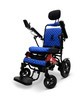 MAJESTIC IQ-9000 Auto Recline Remote Controlled Electric Wheelchair Black & Red Frame Blue Textile