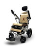 MAJESTIC IQ-9000 Auto Recline Remote Controlled Electric Wheelchair Silver Frame Coffee Textile