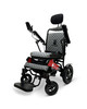 MAJESTIC IQ-9000 Auto Recline Remote Controlled Electric Wheelchair Black & Red Frame Gray Textile