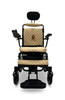 MAJESTIC IQ-9000 Auto Recline Remote Controlled Electric Wheelchair Black Frame Coffee Textile