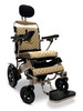 MAJESTIC IQ-9000 Auto Recline Remote Controlled Electric Wheelchair Bronze Frame Coffee Textile