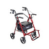 Duet Rollator and Transport Chair Burgundy Chair Design