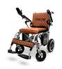 X-7 Ultra Lightweight Foldable Electric Wheelchair, by ComfyGO Silver Frame Taba Textile