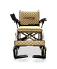 X-7 Ultra Lightweight Foldable Electric Wheelchair, by ComfyGO Bronze Frame Coffee Textile