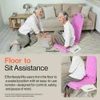 GoRise LT Portable Floor & Bath Lift – Pink Edition Floor to Sit Assistance