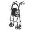Knockdown Steel Rollator with 6" Wheels Gray Folded