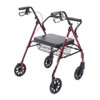 Go-Lite Bariatric Steel Rollator Red Left