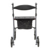 AeroCarbon Ultra Lite Rollator Gray Back View