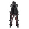 Fly-Lite Aluminum Transport Chair Folded Burgundy Frame