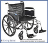 Tracer IV Standard Full Length  Swing-away Footrests with Heel Loops Living Spinal