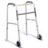 Airgo One Touch Button Folding Walker with 5" Wheels and Glide Skis Main Image