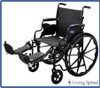 Invacare EasyGlides Manual Wheelchair Elevating with Calf Support Black Living Spinal