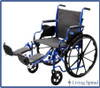 Invacare EasyGlides Manual Wheelchair Elevating with Calf Support Blue Living Spinal
