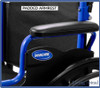 Invacare EasyGlides Manual Wheelchair Padded Armrest Black Living Spinal