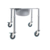 Steel Drop-Arm Commode with Wheels and Padded Armrests Wheels
