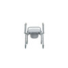 Steel Drop-Arm Commode with Wheels and Padded Armrests Fold