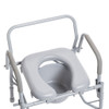 Drop Arm Steel Commode Upper View