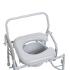Drop Arm Steel Commode Padded Seat and Backrest