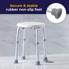 Shower Stool Non-Slip Feet