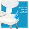 Carex E-Z Bath and Shower Seat with Handles Shower Back