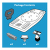 Carex Portable Shower Bench Package Contents