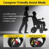 Easwe D10 Foldable Electric Wheelchair for Seniors Caregiver Friendly
