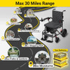 Easwe D10 Foldable Electric Wheelchair for Seniors 30-Mile Range
