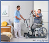 Invacare ISA Stand-up Lift Product when in use sitting down Living Spinal