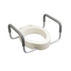 Premium Raised Toilet Seat with Removable Arms Right Elongated