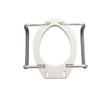 Premium Raised Toilet Seat with Removable Arms Under View Elongated