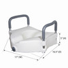 2-in-1 Locking Raised Toilet Seat with Tool-free Removable Arms Dimensions