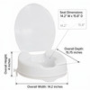 AquaSense Raised Toilet Seat with Lid Dimensions