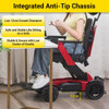 Easwe L10 Luxury Electric Wheelchair with Adjustable Seat Height Anti-Tip Chassis