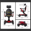 Easwe L10 Luxury Electric Wheelchair with Adjustable Seat Height Dimensions