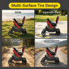 Easwe F10 Auto Folding Electric Wheelchair Multi-Surface Tire Design