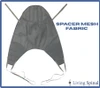 Invacare Premier Universal High Sling Spacer Mesh Fabric Living Spinal