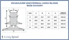 Invacare Premier Comfort Sling in Net Fabric Product Size Chart Living Spinal